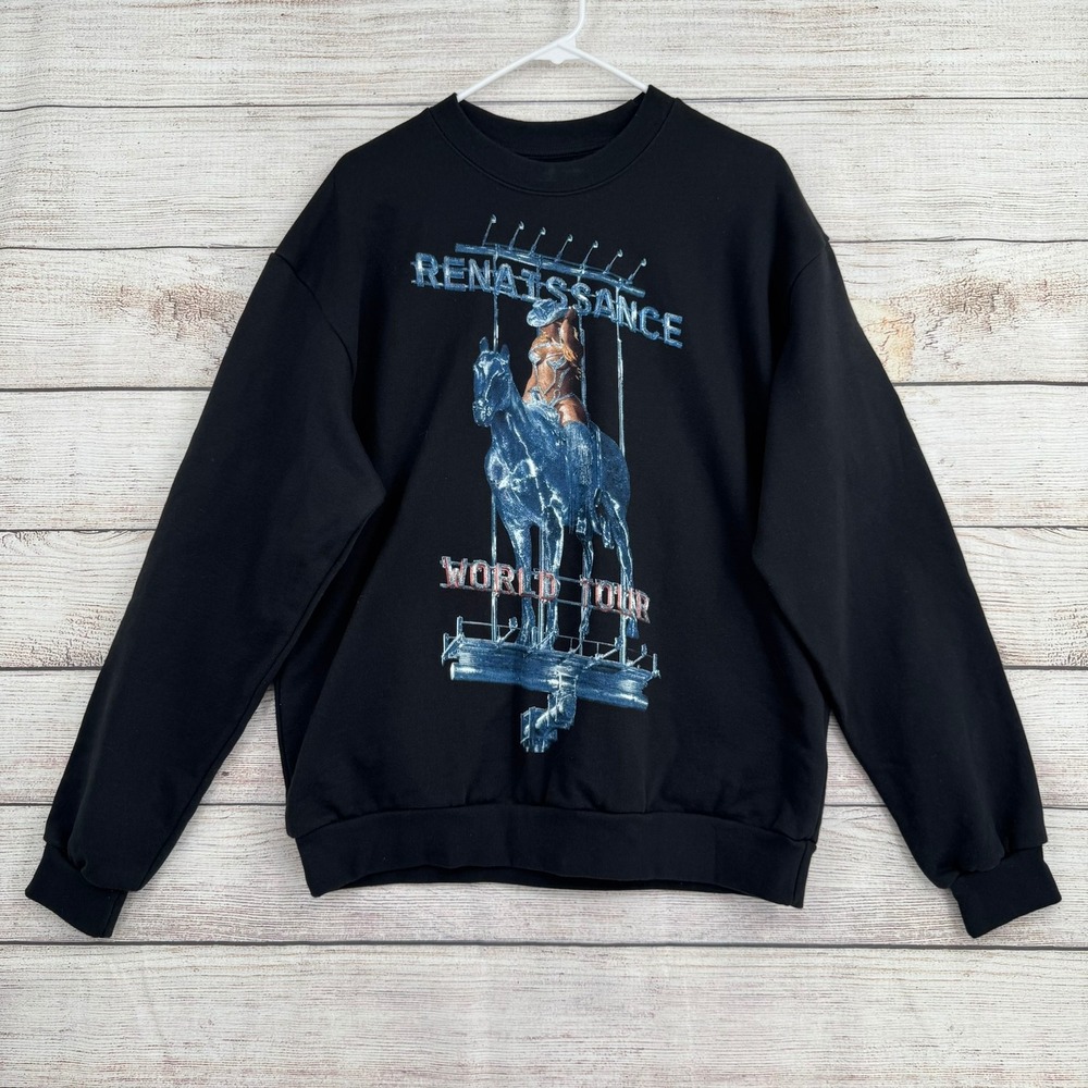 Beyoncé Renaissance World Tour Sweatshirt Unisex Medium Black 2023 Concert Merch